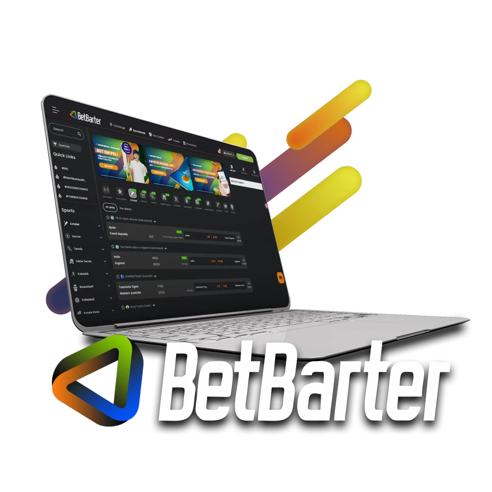 For bets from BetBarter, choose cricket in the sports section.