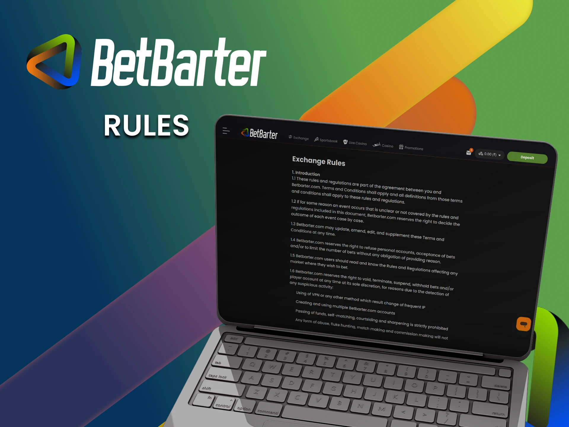 We will talk about the rules of BetBarter Exchange.
