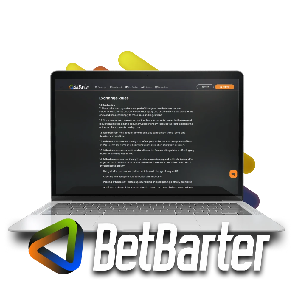 BetBarter offers you to familiarize yourself with the rules of the exchange.