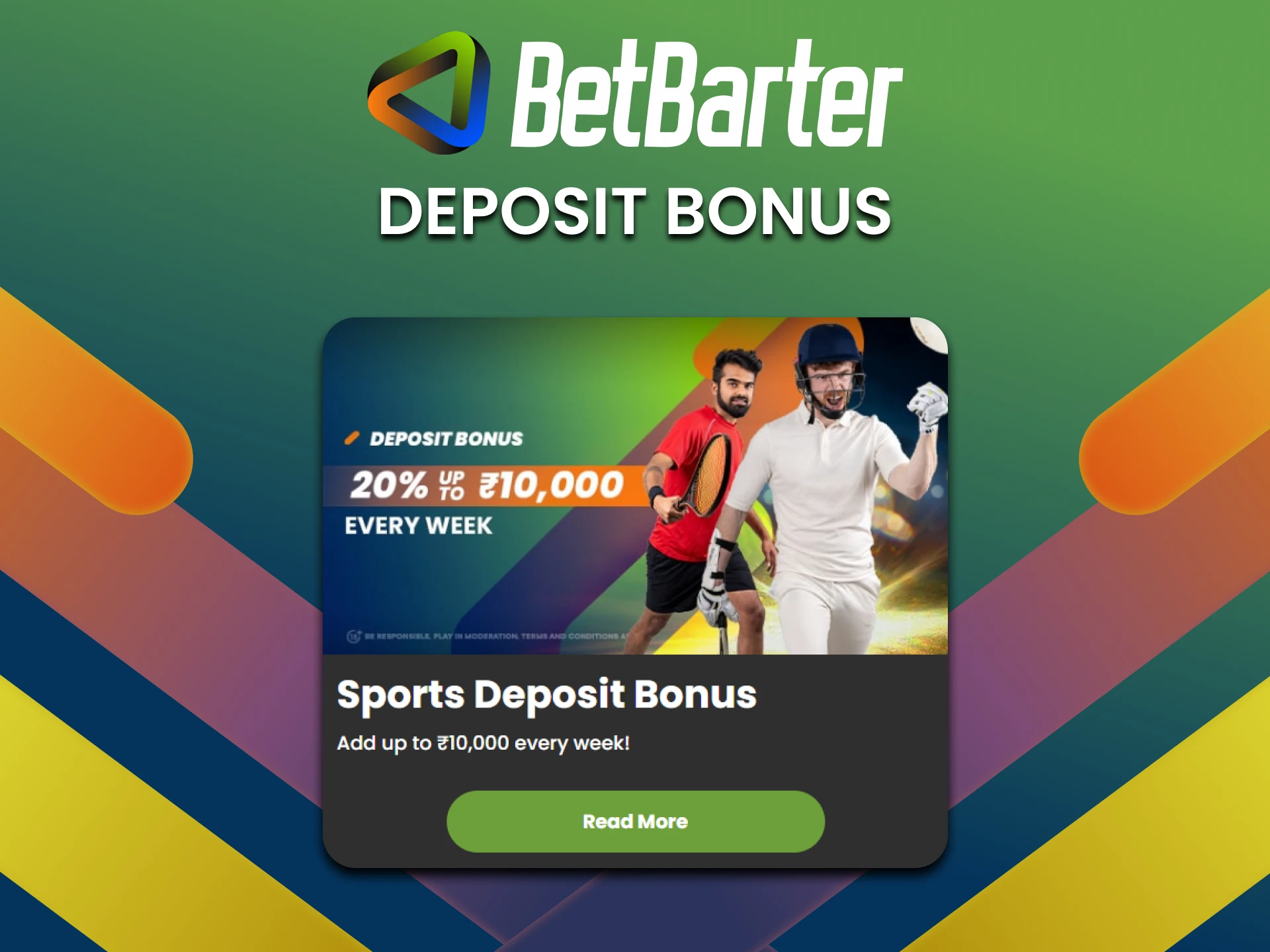 When you recharge, you will have a special offer available to your BetBarter virtual account.