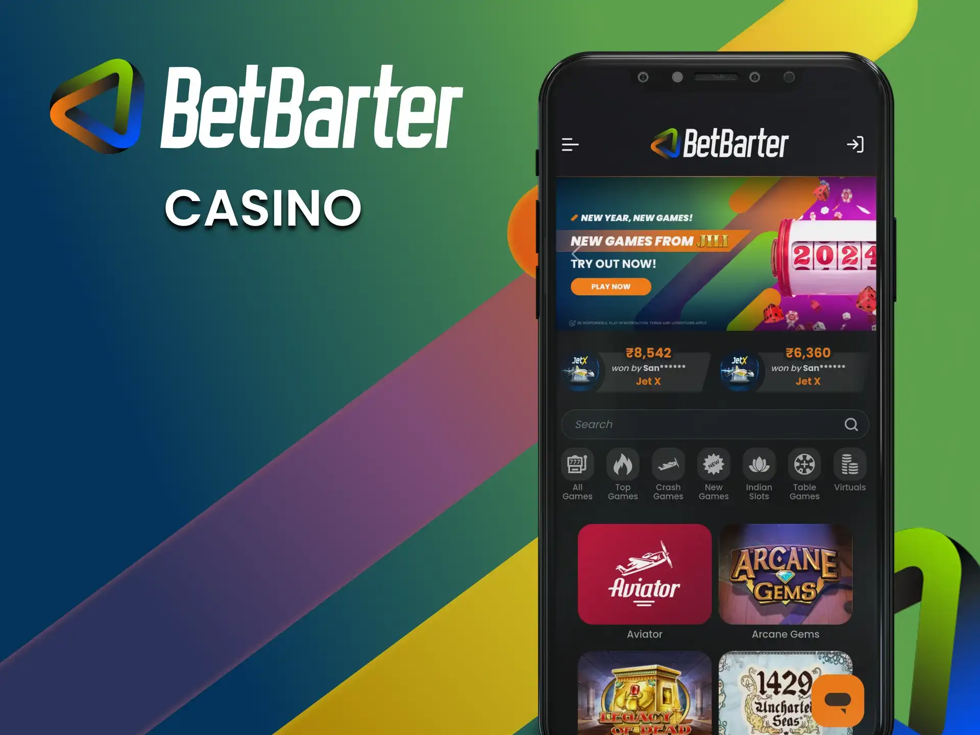 You will find only quality gambling entertainment only from proven suppliers in the app BetBarter.