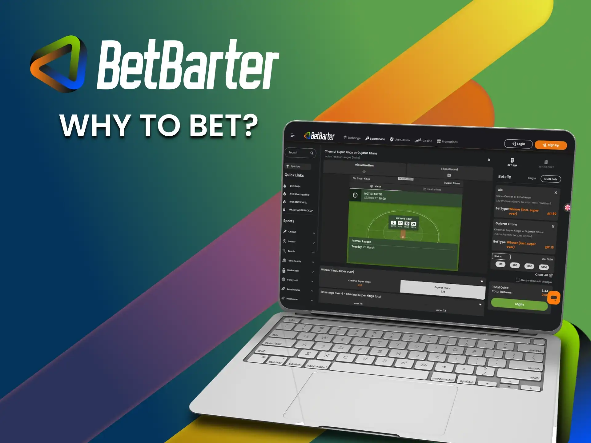 BetBarter online is a cool betting and casino platform that will help you immerse yourself in the world of gambling.