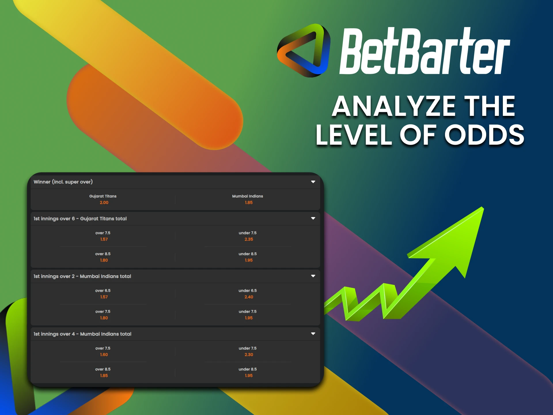 Explore betting odds for IPL teams on BetBarter.